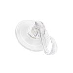 Reusable clear suction cup hook installed on glass window