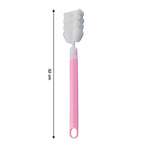 Durable silicone bottle brush with flexible head for thorough cleaning.