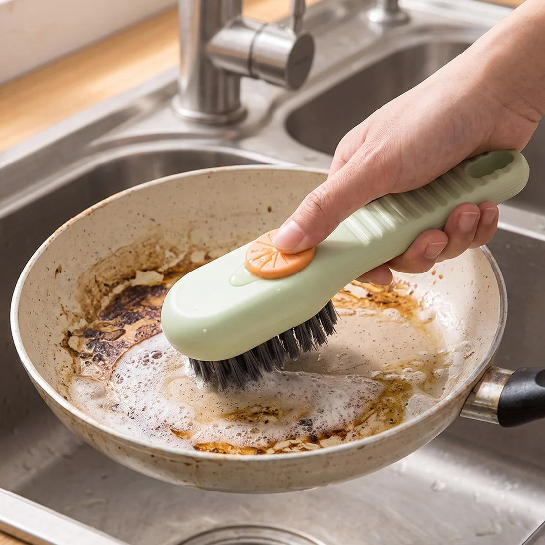 SoapScrub™ Kitchen Cleaning Brush with Liquid Dispenser