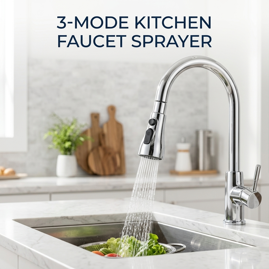 AquaFlex™ 3-Mode Kitchen Faucet Sprayer