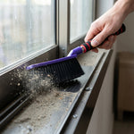 Durable cleaning brush ideal for window tracks, tiles, and corners home improvement