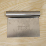 Durable stainless steel dough scraper for bakers
