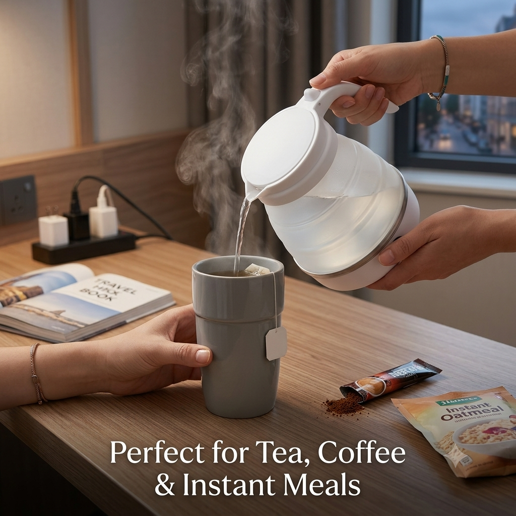 Foldable Travel Electric Kettle – 600ml