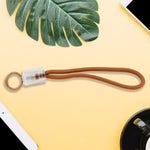 Multicolor Mobile Phone Lanyard wrist strap displayed securely attached to a smartphone.