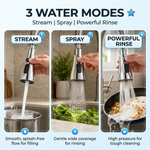 AquaFlex™ 3-Mode Kitchen Faucet Sprayer