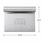 Multipurpose steel scraper for dough, icing and cleaning