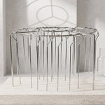 BBQ kebab stand with skewers for even cooking