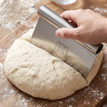 Dough scraper measuring scale view