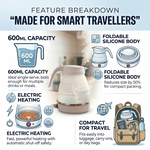 Foldable Travel Electric Kettle – 600ml