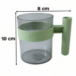 Unbreakable transparent plastic mug for water and beverages